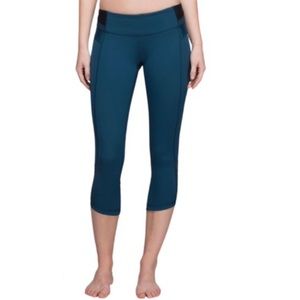Lululemon Just Breathe Crop Leggings 4 Alberta Lake Dark Teal